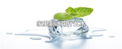 ​家里制冰用什么水