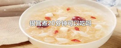 ​银耳煮20分钟可以吃吗