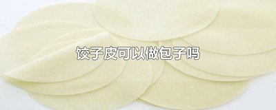 ​饺子皮可以做包子吗