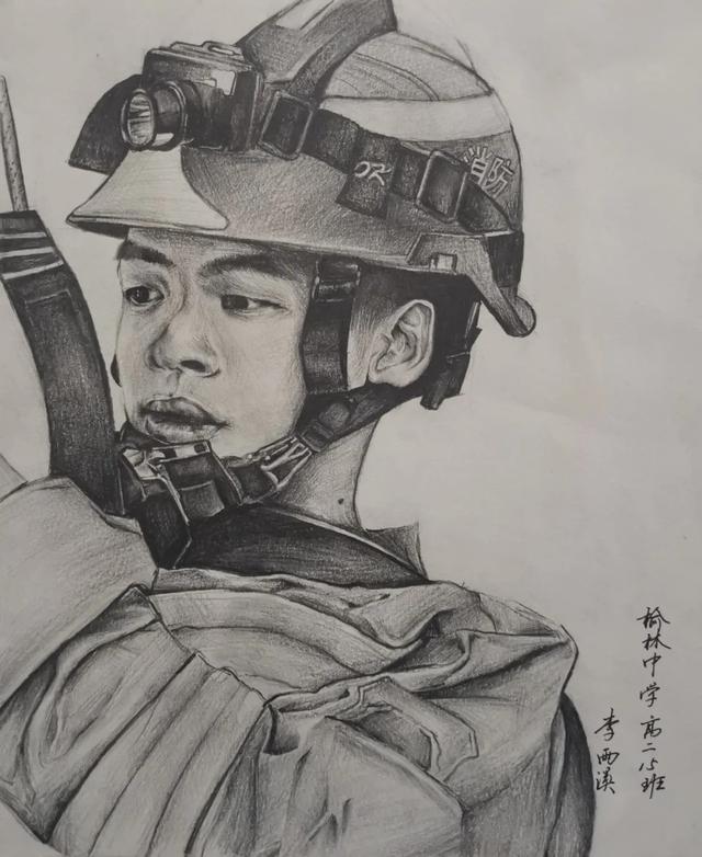 关于消防安全的绘画作品一等奖（榆林消防手绘消防梦）(12)