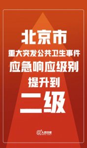 ​北京应急响应级别上调为二级（北京应急响应级别调整为二级）