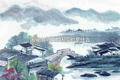 ​国破山河在的国指的是什么(国破山河在的国指的是)