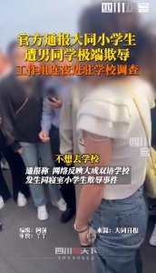 ​小学生遭男同学极端欺辱？教育局连夜派工作组进驻调查