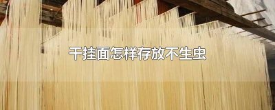 ​干挂面怎样存放不生虫子呢 干挂面怎样存放不生虫子还能吃