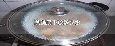 ​蒸锅应该放多少水 蒸锅里面放多少水