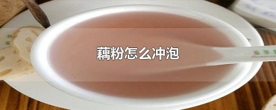 ​藕粉藕粉怎么冲泡 手工藕粉怎么冲泡