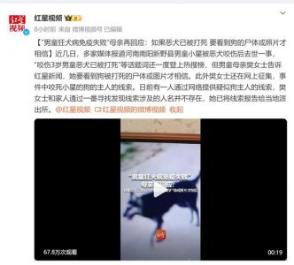 ​“男童狂犬病免疫失败”母亲回应：要看到狗尸体或照片才信已被打死