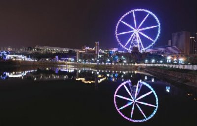 山城夜景又添唯美壁纸 重庆欢乐谷夜时光好养眼